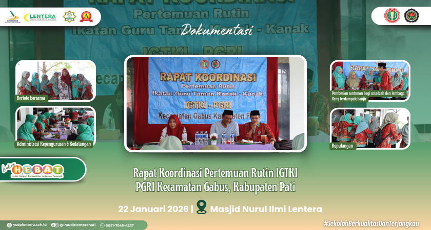 Rapat Koordinasi Pertemuan Rutin Ikatan Guru Taman Kanak - Kanak Kecamatan Gabus